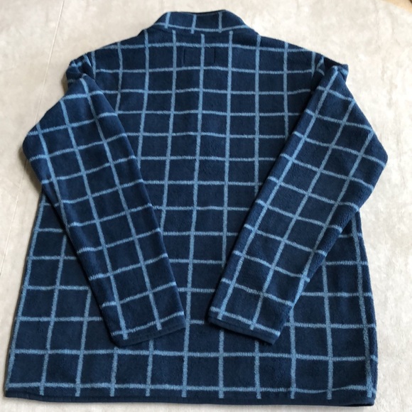 Goodfellow & Co. Men’s Quarter Zip Fleece Pullover Blue Plaid Sweatshirts SZ S-L - Picture 5 of 14